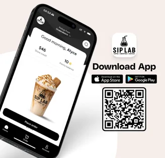 SIP LAB app - order ahead, earn rewards